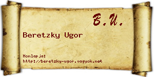 Beretzky Ugor névjegykártya